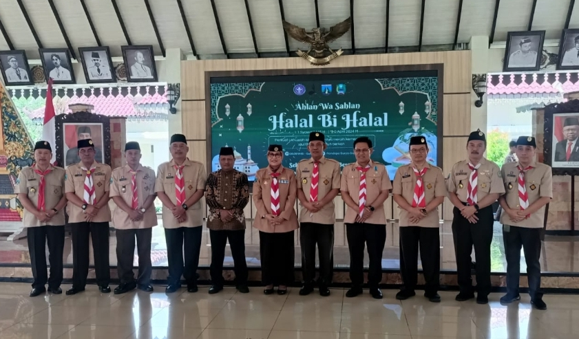 Ketua DPRD Magetan H.Sujatno, SE,.MM menghadiri Halal Bihalal Keluarga besar Pramuka Kabupaten&nbsp;Magetan