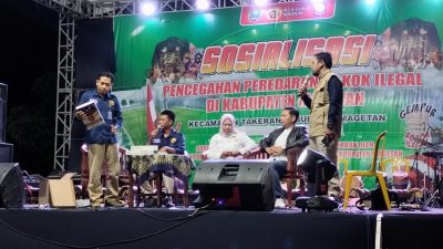 Bea dan Cukai Madiun Bersama Satpol PP dan Damkar Kabupaten Magetan Gelar Sosialisasi Gempur Rokok Ilegal di Kecamatan&nbsp;Takeran