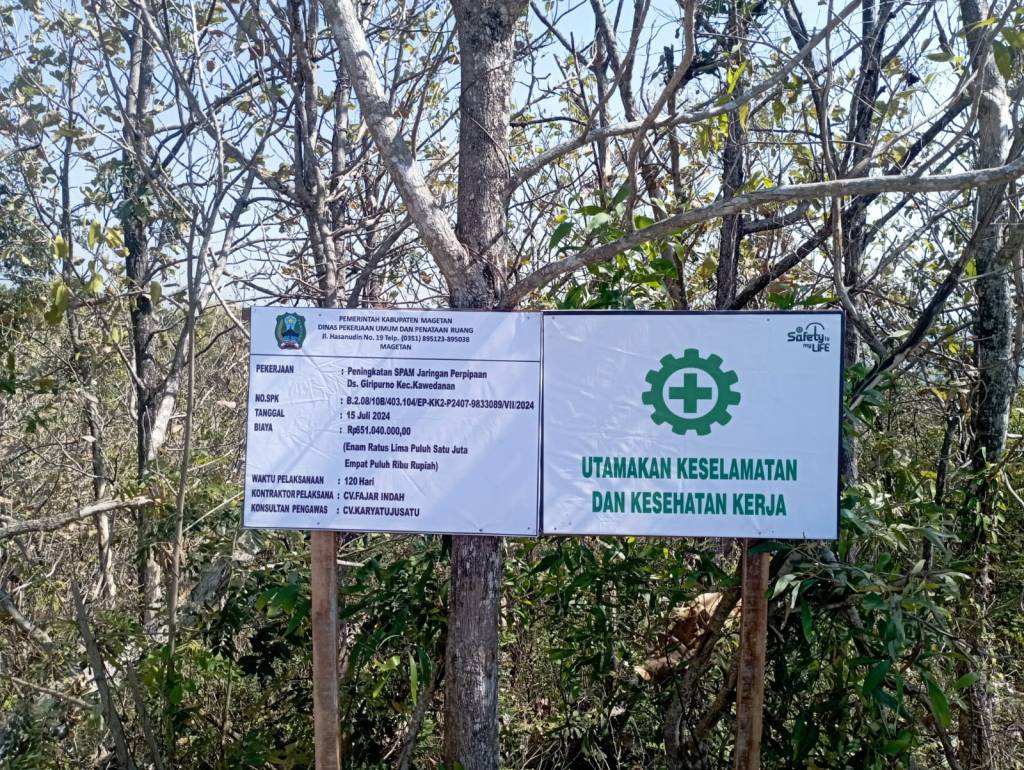 Dukung Ketersediaan Air Minum PUPR Magetan Bidang Cipta Karya Bangun SPAM Jaringan Perpipaan di Desa Giripurno